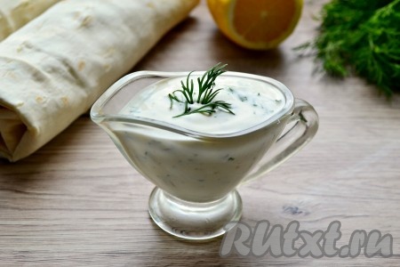 Чесночный соус для шаурмы