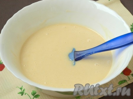 Тесто получится жидкое.