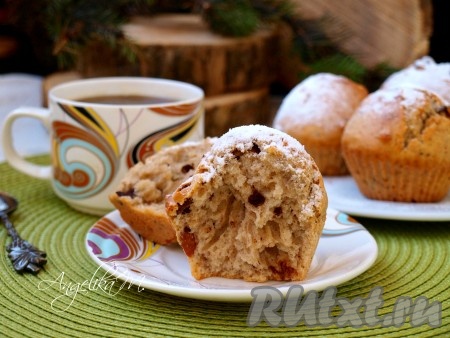 Кексы с изюмом и шоколадом