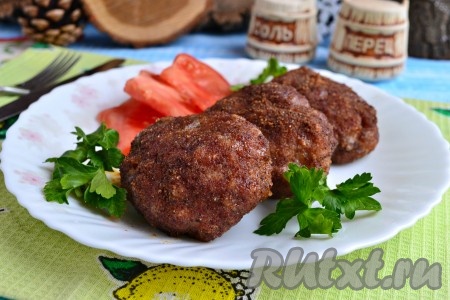 Котлеты из фарша свинины и говядины в духовке