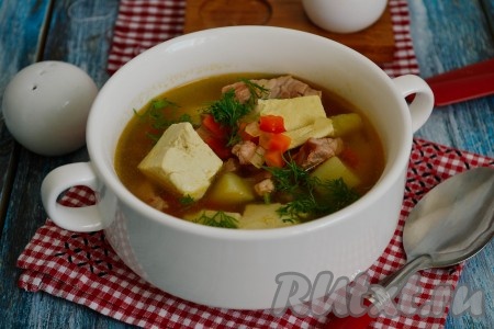 Суп с тофу