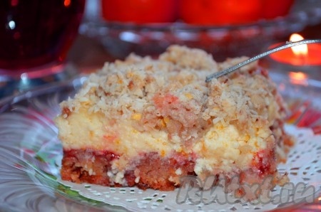 Пирог с овсянкой и творогом