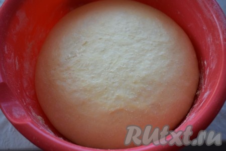 За это время дрожжевое тесто хорошо увеличится, примерно, в 2 раза.
