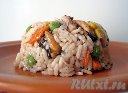 Рис с морепродуктами