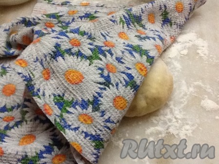 Когда тесто станет однородным и в меру тугим, оставляем его отдохнуть под полотенцем.