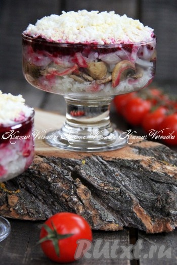 Салат из грибов и свеклы