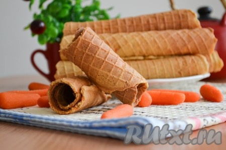 Морковные вафли