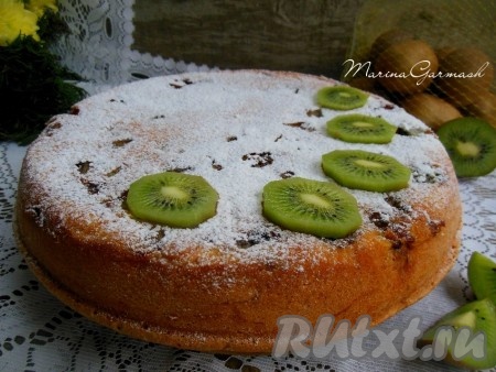 Шарлотка с киви