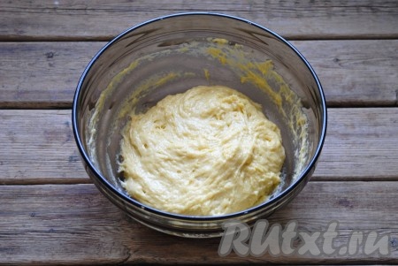 Затем ложкой или руками ещё раз перемешать тесто и оставить ещё на 1 час.