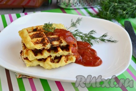 Картофельные вафли в вафельнице