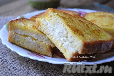 Гренки с творогом