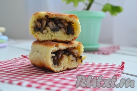 Вкусные, пышные, ароматные и очень-очень вкусные жареные пирожки из теста на сыворотке готовы. 
