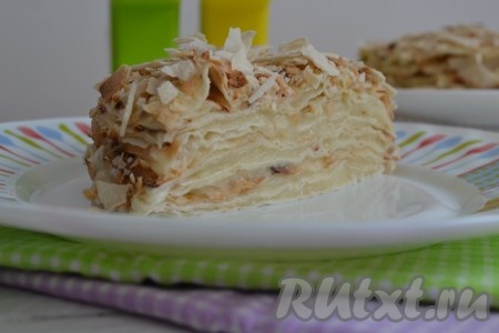 "Наполеон" из лаваша с заварным кремом