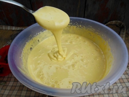 Тесто должно стать полностью однородным.
