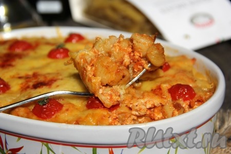 Вот такая аппетитная и очень вкусная&nbsp;ленивая лазанья с макаронами и фаршем получается.
