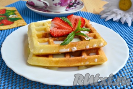 Рецепт вафель со сгущенкой в вафельнице