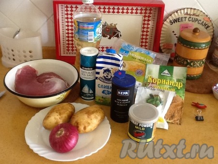 Подготовим необходимые продукты для приготовления свиной вырезки с пряностями в духовке