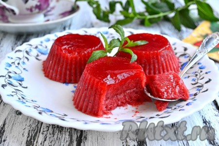 Мусс из клубники с желатином