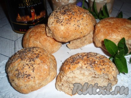 Пшенично-ржаные булочки на кефире