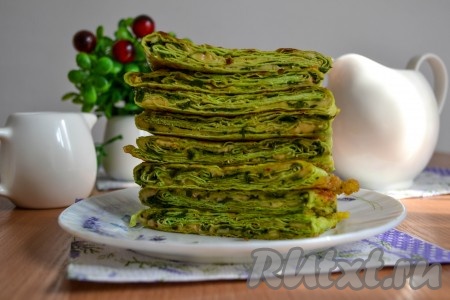 Лаваш с кинзой и сыром