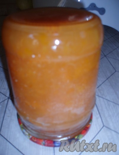 Готовое повидло получается однородной консистенции, приобретает характерный коричневатый цвет и неповторимый аромат. Сваренное яблочное повидло разложить в чистые простерилизованные банки, закатать прокипяченными крышками, перевернуть, оставить до полного остывания, а затем убрать на хранение.
