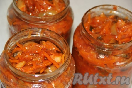 Разложить горячую солянку по простерилизованным банкам. Я делала 1/2 порции и у меня получилось 3 банки по 800 мл.
