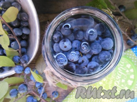 Влейте в банки остывший маринад. Сверху в каждую&nbsp;пол-литровую баночку добавьте по 1 столовой ложке растительного масла. Поставьте банки в глубокую тарелку, накрыв крышками. Крышечки не закрывайте, а просто накройте банки. Оставьте банки с терном на 3 дня при комнатной температуре. За это время ягоды в баночках будут кваситься, маринад может слегка вытекать из банок. Через 3 дня банки закрутите винтовыми крышками и уберите на хранение в погреб или холодильник. Моченый терн будет готов через месяц.
