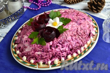 Салат "Скумбрия под шубой"