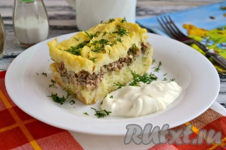 Картофельная запеканка с фаршем как в детском саду 