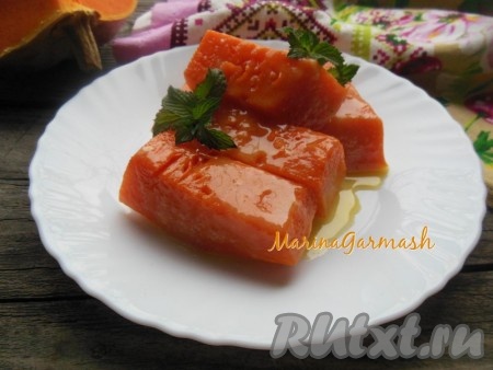 Тыква, запеченная со сметаной в духовке