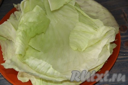 Листочки стали мягкими, из них удобно формировать голубцы.
