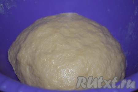 Тесто получается нежным, упругим, не липнущим к рукам.
