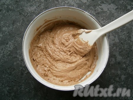 Тесто получится густоватым, похожим на густую сметану.
