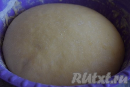 По прошествии времени тесто хорошо поднимется (примерно, в 2 раза), станет нежным и мягким.
