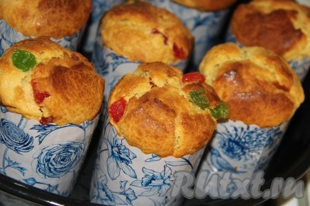 Вот такие красивые, пышные и воздушные куличи "Бриошь" получились, дать им полностью остыть.
