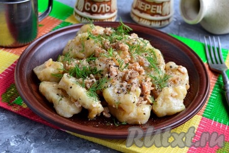 Галушки с курицей