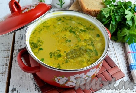 Рисовый суп без мяса