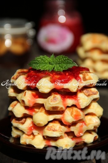 Творожные вафли с кокосовой стружкой
