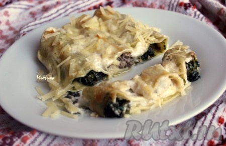 Каннеллони (cannelloni) с фаршем и грибами