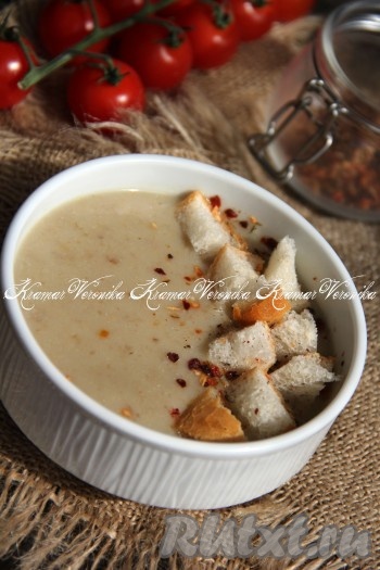 Грибной суп-пюре из замороженных грибов