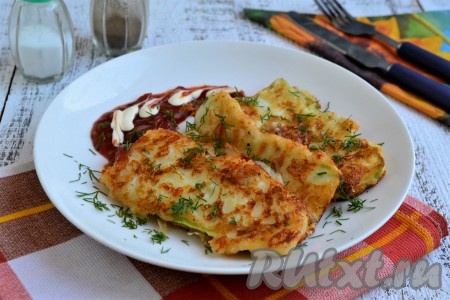 Кабачки в кляре из кефира с сыром