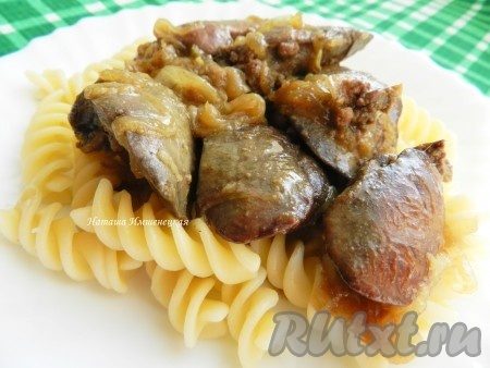 Куриная печень в медово-горчичном соусе