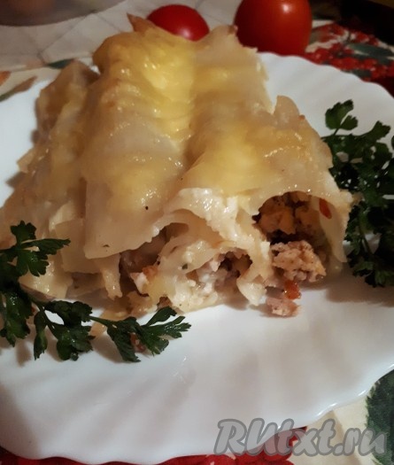 Каннеллони с мясным фаршем