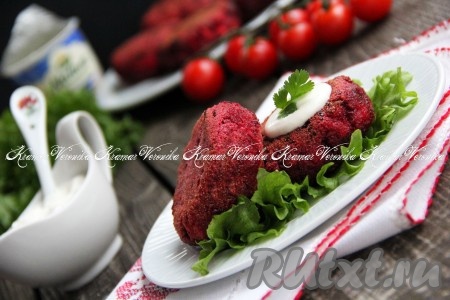 Рецепт свекольных котлет с добавлением творога