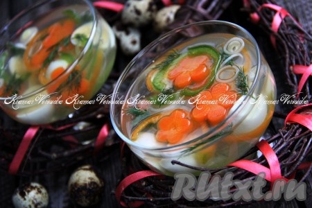 Заливное из овощей с желатином