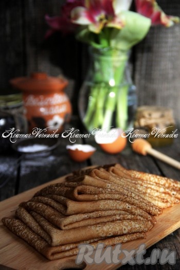 Блины на кефире и минералке