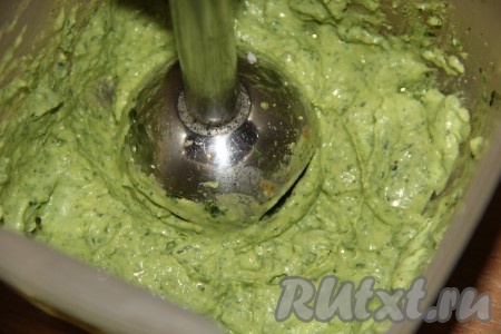 Ещё раз пробить массу блендером до однородного состояния.
