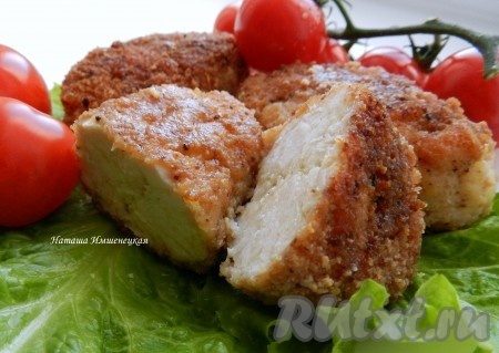 Куриные котлеты с сыром в панировке