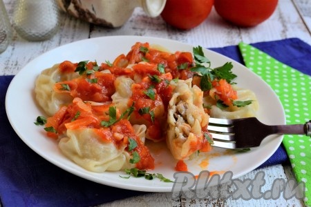 Манты с рубленным мясом и картошкой