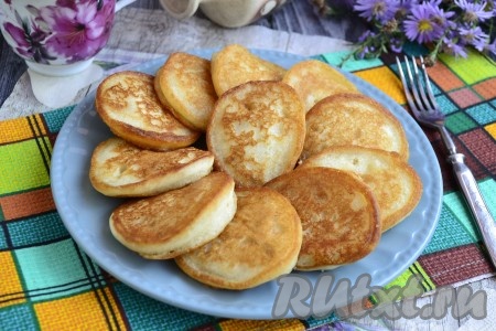 Оладьи из рисовой муки на кефире